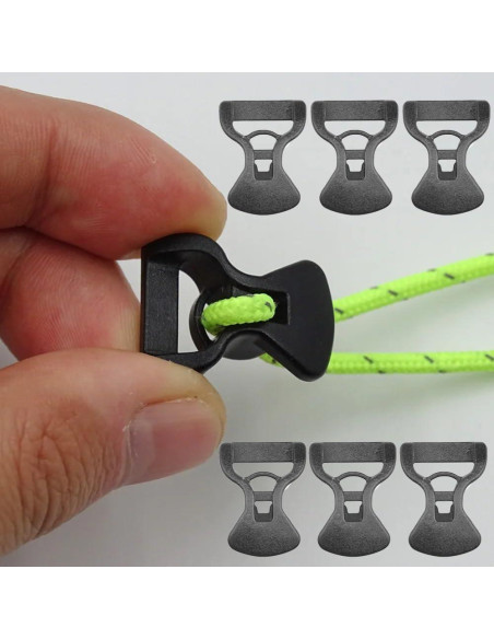 30 Hebillas de Cuerda Ajustadoras SquEqu para Camping 2.3cm