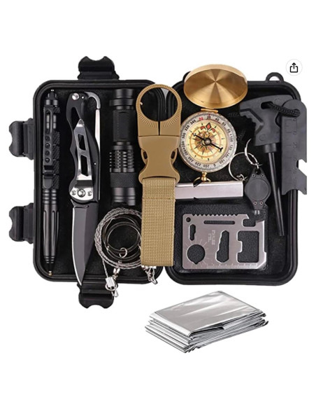 Kit de Supervivencia 13 en 1 Genérico - Emergencia, Caza, Camping Kit de Supervivencia 13 en 1 Genérico - Emergencia, Caza, Camping