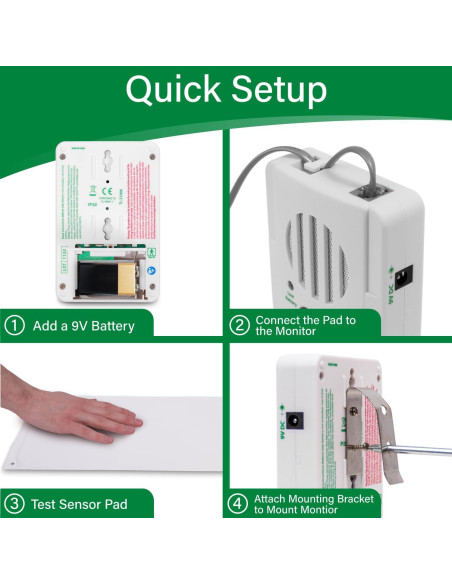 Alarma de salida de silla Smart Caregiver con almohadilla 25x38cm