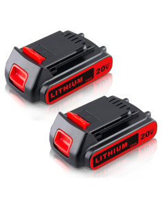 2 Baterías de Litio 20V 3.8Ah Black & Decker Reemplazo