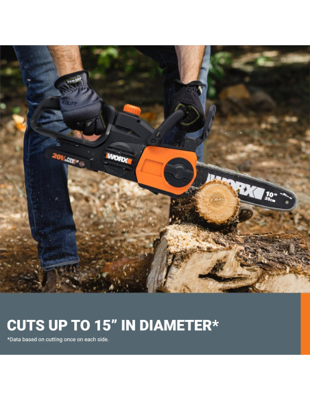 Motosierra Inalámbrica Worx WG322 20V 25.4 cm Auto-Tensión