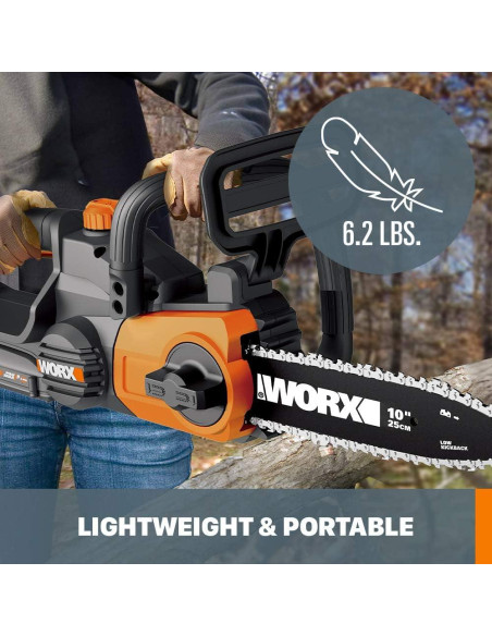 Motosierra Inalámbrica Worx WG322 20V 25.4 cm Auto-Tensión