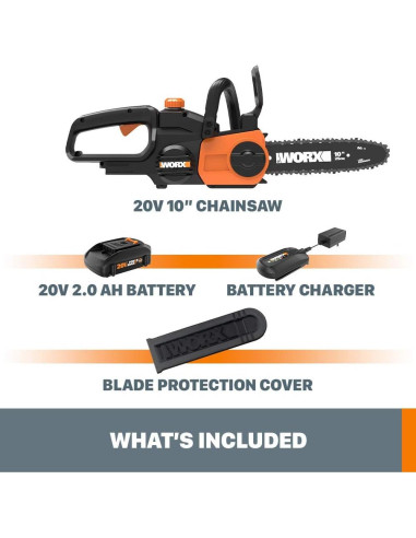 Motosierra Inalámbrica Worx WG322 20V 25.4 cm Auto-Tensión