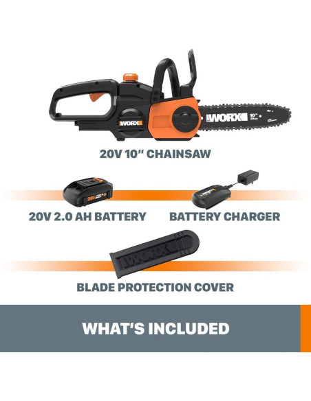 Motosierra Inalámbrica Worx WG322 20V 25.4 cm Auto-Tensión