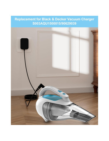 Cargador de Vacío Black & Decker 15V Reemplazo 1.8m