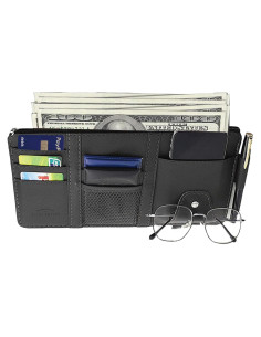Organizador de Visera de Coche UlifeBetter Negro 30x15 cm