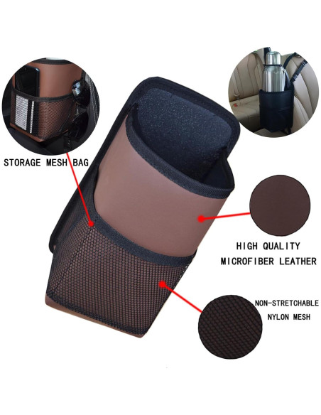 Soporte de Vaso para Auto Yicheyiyou Negro Universal 14x11.9cm