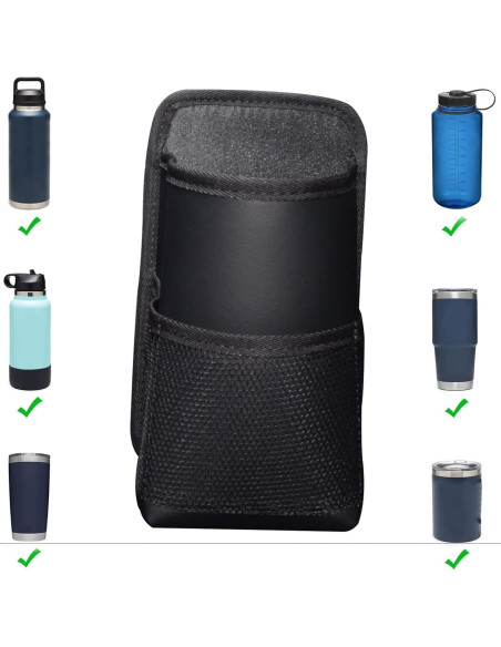 Soporte de Vaso para Auto Yicheyiyou Negro Universal 14x11.9cm