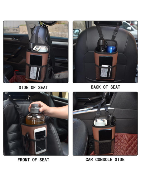 Soporte de Vaso para Auto Yicheyiyou Negro Universal 14x11.9cm