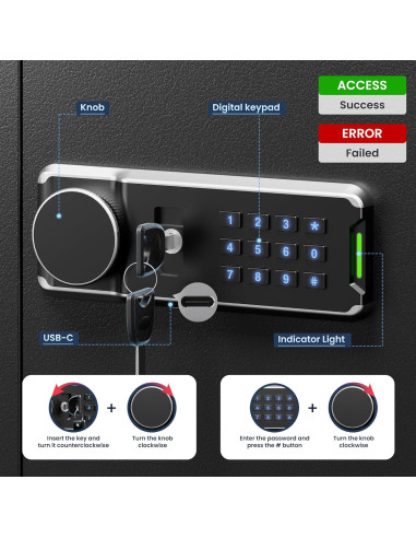 Caja de Llaves Electrónica KornerBatl 64 Llaves Montada en Pared