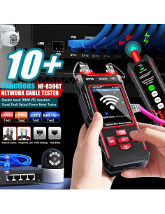 Probador de Cable de Red NF-859GT con Medidor de Potencia Óptica 2
