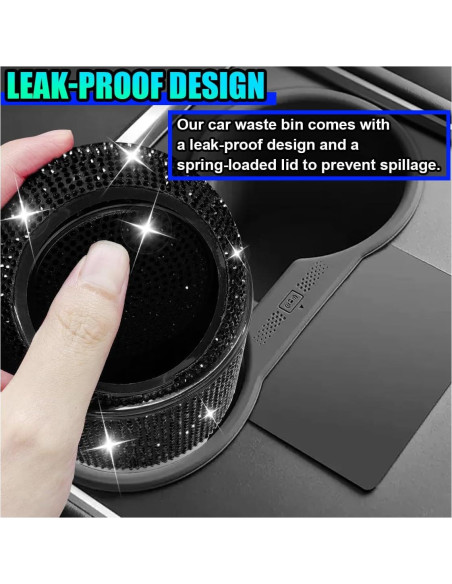 Bote de Basura para Auto UHANBUT Resistente al Agua 19.3 cm