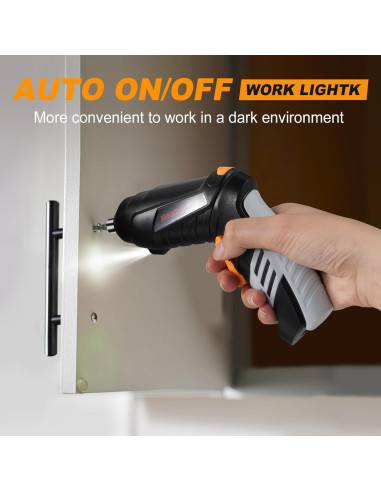 Destornillador Eléctrico Inalámbrico Megarooz con 47 Accesorios