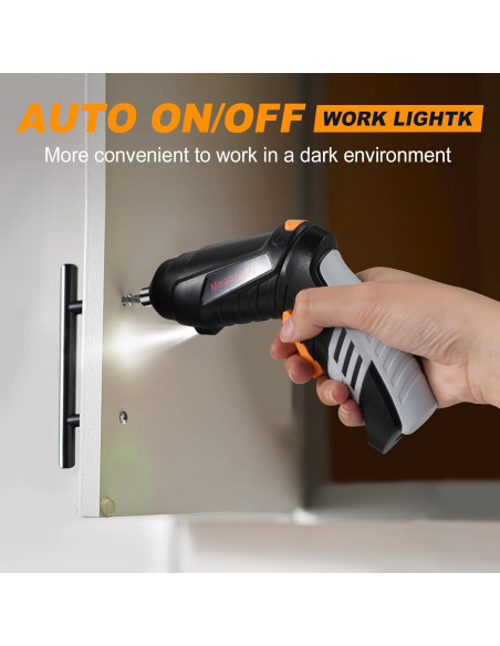 Destornillador Eléctrico Inalámbrico Megarooz con 47 Accesorios