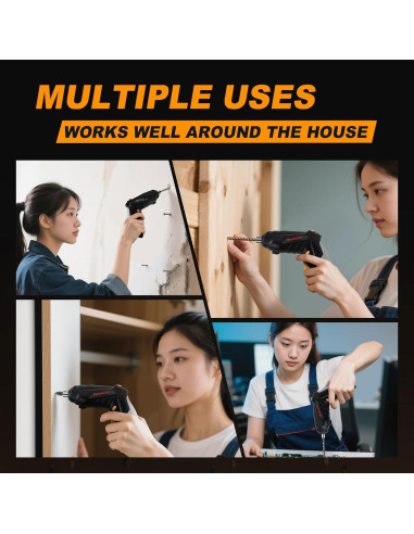 Destornillador Eléctrico Inalámbrico Megarooz con 47 Accesorios