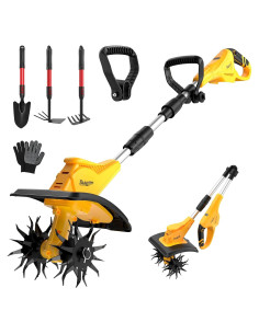 Cultivador Inalámbrico DEJUNPIOOL 500W 23.1cm Amarillo Negro