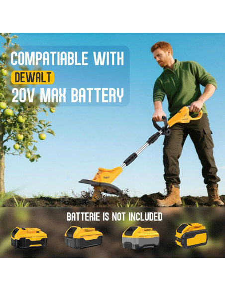 Cultivador Inalámbrico DEJUNPIOOL 500W 23.1cm Amarillo Negro