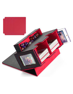 Caja de Deck de Comandante PUKYO para 320+ Cartas - Negro y Rojo