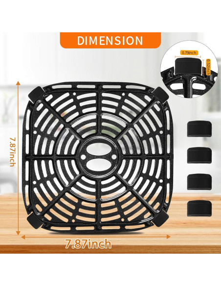 Bandeja de Parrilla para Freidora de Aire BLACK+DECKER 20x20cm