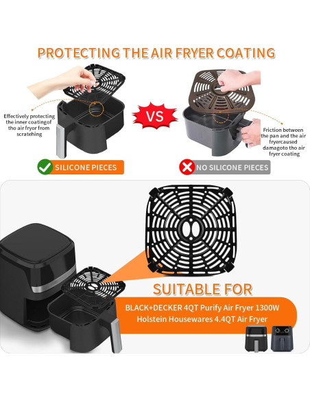 Bandeja de Parrilla para Freidora de Aire BLACK+DECKER 20x20cm