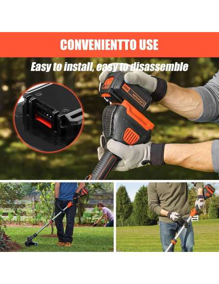 Batería Litio 40V 3600mAh Reemplazo Black & Decker LBX2040