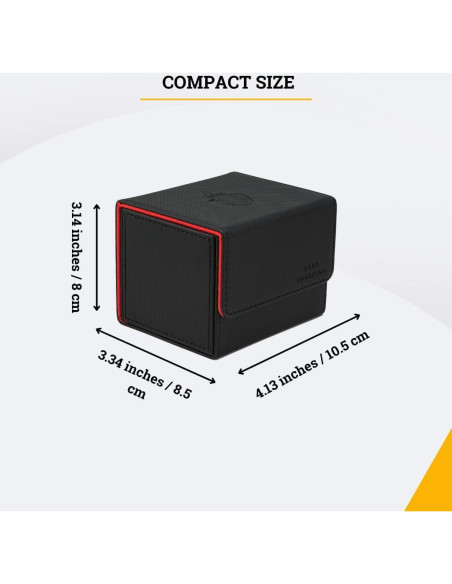 Caja de Barajas Premium Guardian de Cartas Negra para 120 Cartas