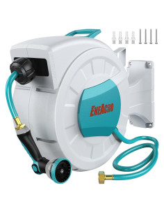 Carrete de Manguera de Jardín Retráctil ENEACRO 30.48m