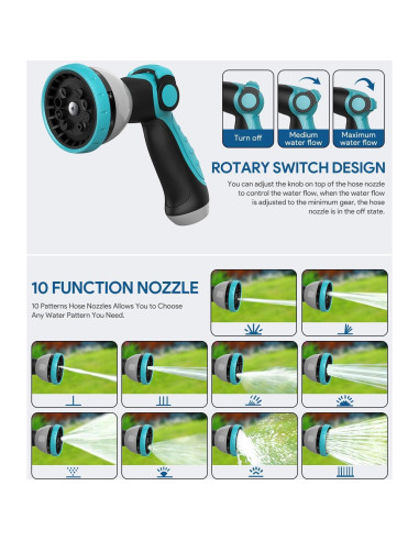 Carrete de Manguera de Jardín Retráctil ENEACRO 30.48m