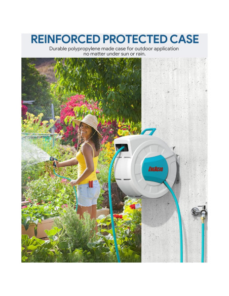 Carrete de Manguera de Jardín Retráctil ENEACRO 30.48m