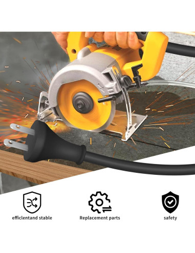 Cable de Alimentación 3.05m 18 Ga para DeWalt DW100 DW101