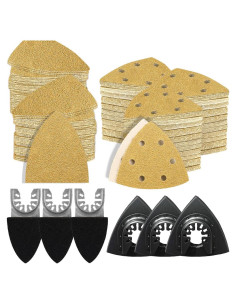 196 Piezas Lijas Triángulo y Dedo Aozzy para Herramienta Oscilante