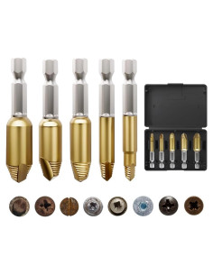 Juego de Extractores de Tornillos Dañados PRYZALO 5 Piezas HSS