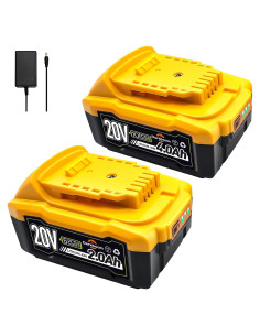 2 Baterías 20V MAX Dewalt 2.0Ah y 4.0Ah con Cargador