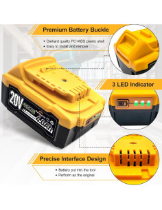 2 Baterías 20V MAX Dewalt 2.0Ah y 4.0Ah con Cargador 2