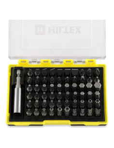 Juego de Puntas de Seguridad Hiltex 10060 - 61 Piezas Hex 1/4"