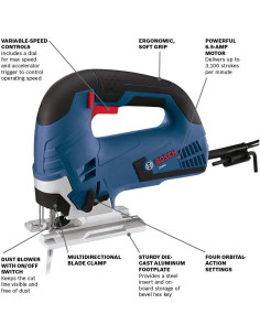 Sierra de Calar BOSCH JS365 6.5A 120V Mango Superior Azul 2