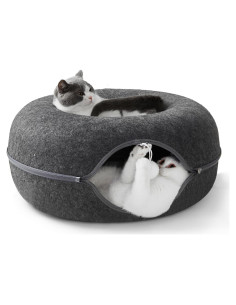Túnel Cama Escondite para Gatos Jia Xi Donut Gris Oscuro 50.8cm