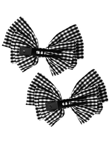 Pinzas de Doble Punta Wobe para Peluquería 50pcs Metal Negro