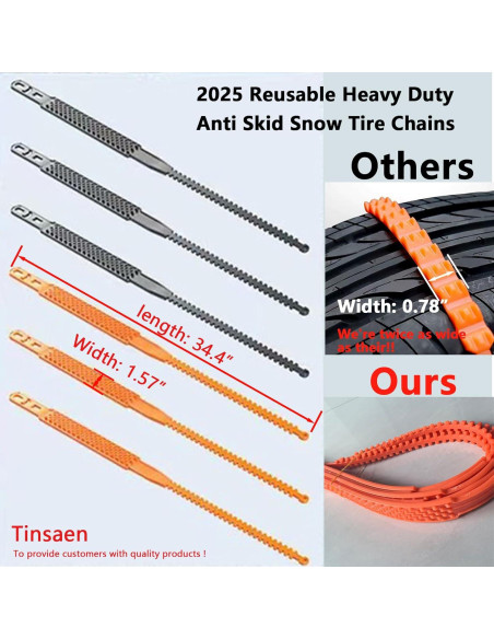 Cadenas de Neumáticos Antideslizantes Tinsaen 2025 para Nieve
