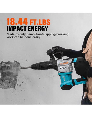 Martillo Demoledor Eléctrico Berserker 1300W 7.26kg SDS-Max