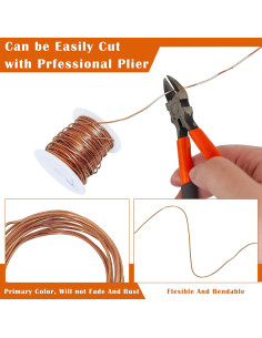 Alambre de Cobre 16 Gauge 20m para Manualidades y Jardinería 2