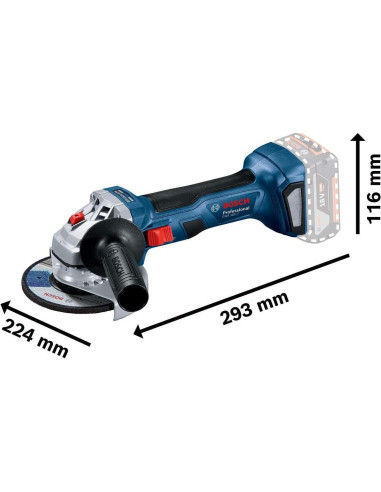 Amoladora Angular Inalámbrica Bosch GWS 18V-7 700W 125mm