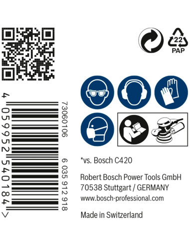 Red de Lijado Bosch Expert M480 125 mm Grano 80 - 50 Piezas