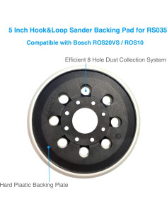 Almohadilla de Lijado 5" RUIHONGV RS035 para Lijadora Bosch - Paquete de 2 2