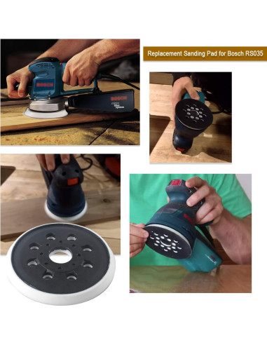 Pad de Lijado 5" Gancho y Bucle Poweka RS035 Compatible Bosch