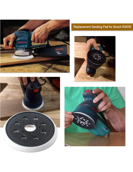 Pad de Lijado 5" Gancho y Bucle Poweka RS035 Compatible Bosch