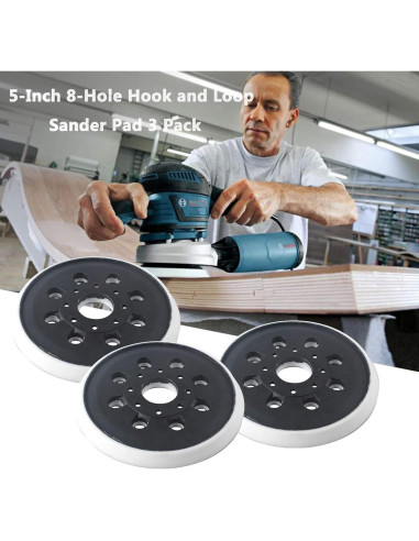 Pad de Lijado 5" Gancho y Bucle Poweka RS035 Compatible Bosch