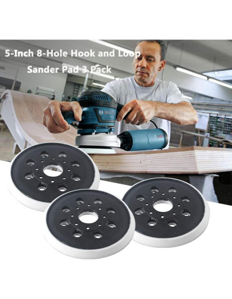 Pad de Lijado 5" Gancho y Bucle Poweka RS035 Compatible Bosch
