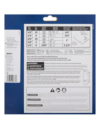Cuchilla de Sierra de Banda Bosch BS6412-24M 163.83 cm 24 TPI Metal
