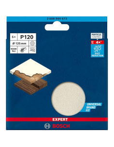 Red de Lijado Bosch Expert M480 125 mm Grano 120 - 5 Piezas 2